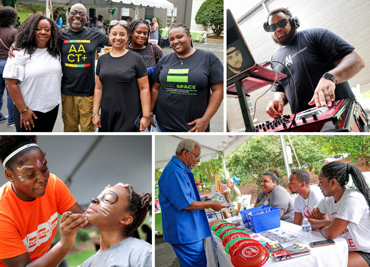 Set of 4 photos from the READI mural unveiling.