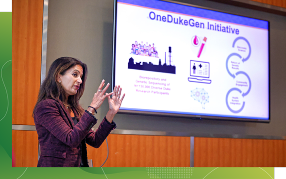 Svati Shah, MD, MHS, leads the OneDukeGen initiative, a part of the Center for Precision Health within Duke CTSI.