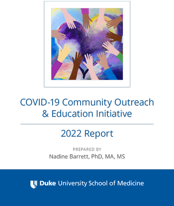 COVID Community Outreach and Education Report cover