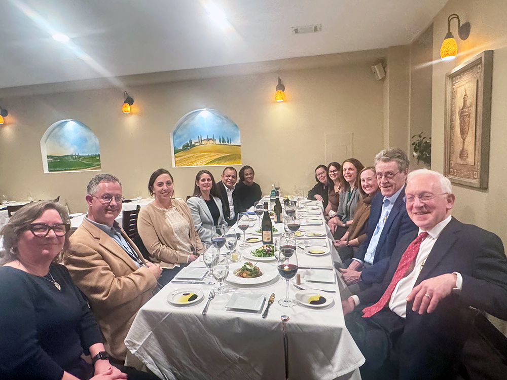 Duke CTSI delegation sitting down to dinner
