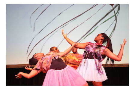 Dancers performing at an NCCU ethnodrama