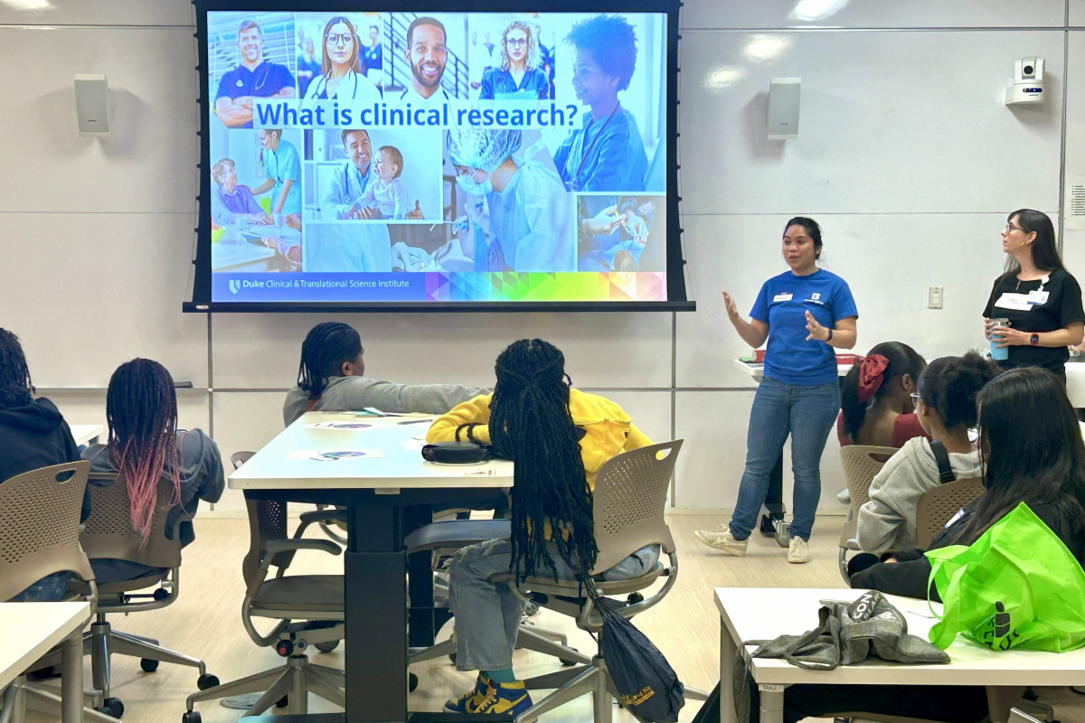 Duke BOOST Science Saturday event with eighth graders and workforce development teams