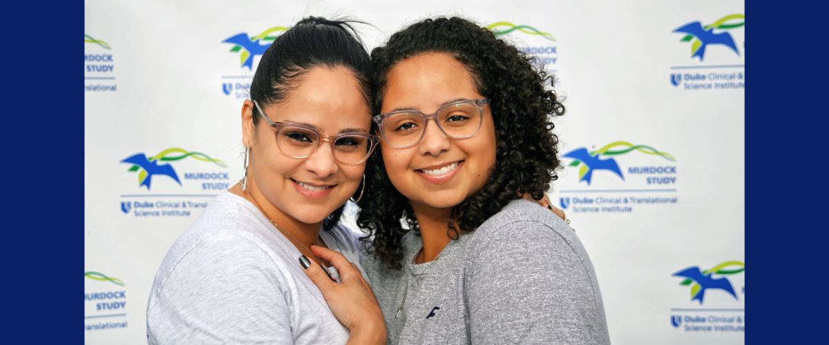 Photo of two study participants smiling