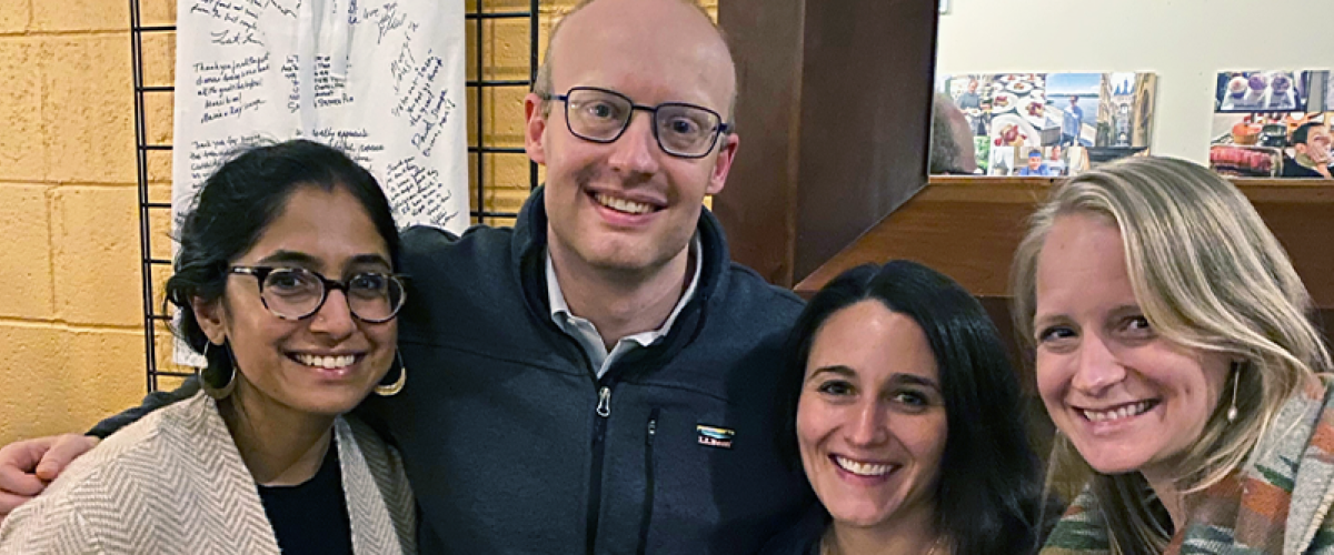 Divya Mallampati, MD; Jerome Federspiel, MD, PhD; Marie-Louise Meng, MD; Johanna Quist-Nelson, MD, posing for a photo together