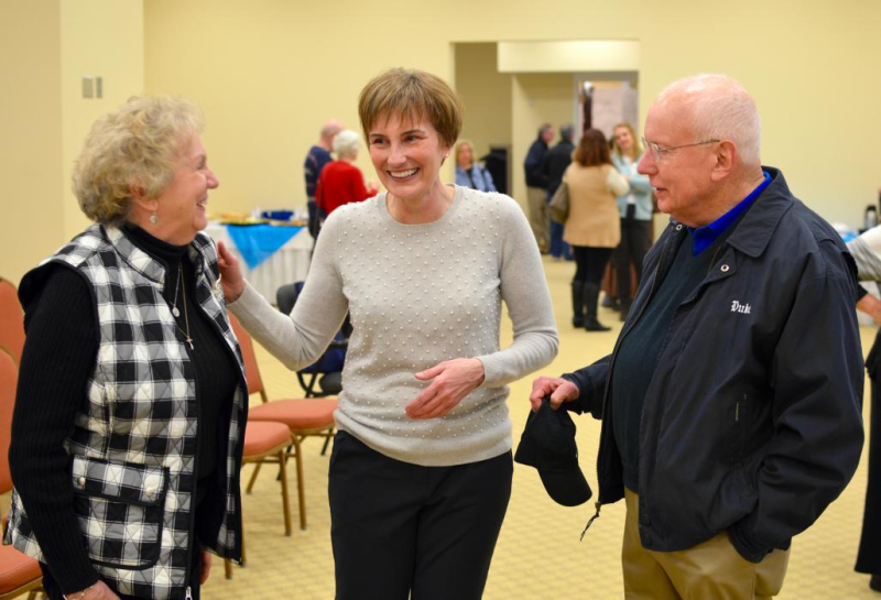 Dr. Kristin Newby with participants at the MURDOCK Study 10th anniversary celebration.