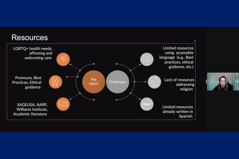 Screenshot from Bass Connections Zoom presentation