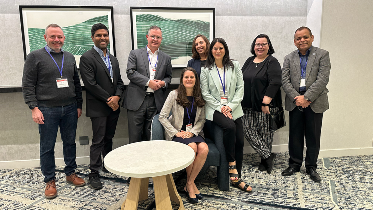 Joseph McClernon, Rishi Kamaleswaran, Chris Lindsell, Gina Maria Pomann, Susanna Naggie, Cinthia Sanchez, Deborah Chavis-Keeling, and Deepak Kumar at the CTSA Fall Program Meeting