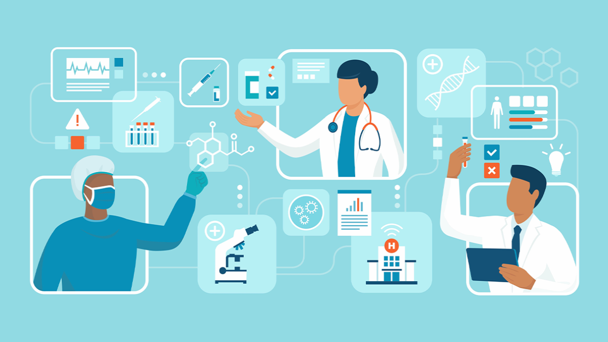 Graphic image of scientists