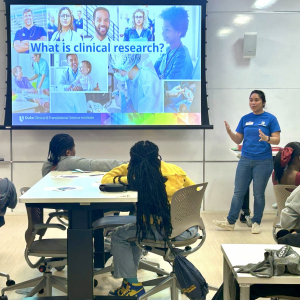 Duke BOOST Science Saturday event with eighth graders and workforce development teams