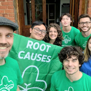 Duke students and leaders with Root Causes, a student-led organization that aims to improve community health.